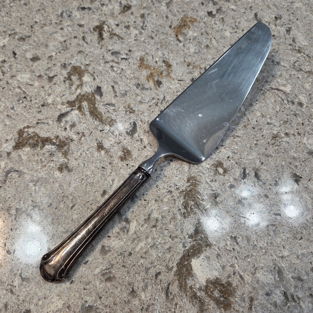 Towle Sterling Silver Handle Cake Pie Server Stainless Blade Vintage Ornate